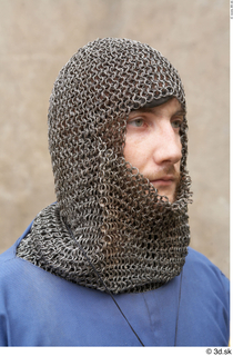 Photos Medieval Knight in mail armor 4 army chainmail head…